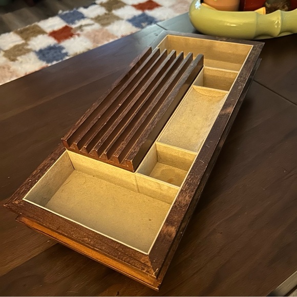 Fossil Wooden Valet Organizer with Compartments - Picture 2 of 7